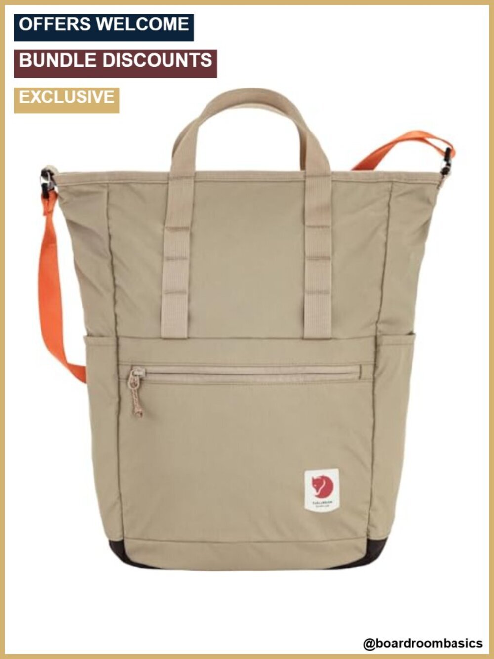 Water-Resistant Recycled Nylon Convertible Tote Backpack with Laptop Pocket